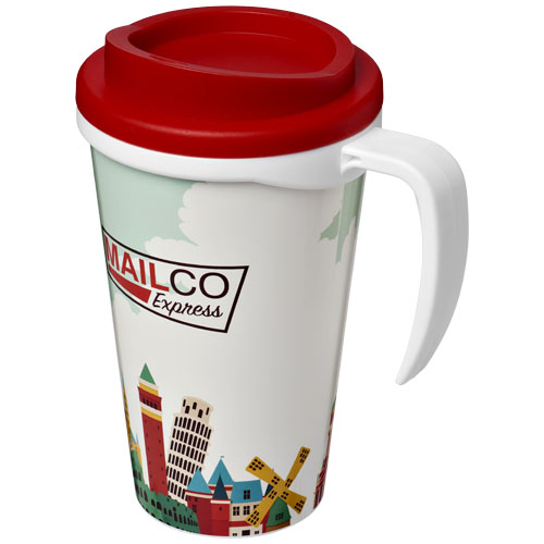 Mug isolant Brite-Americano® grande 350ml Blanc / Rouge